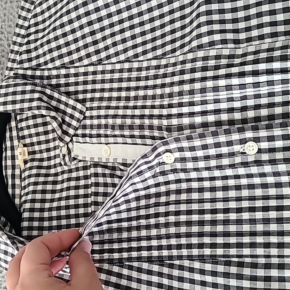 Jcrew Buffalo Check Button Down Tunic, Medium - image 3